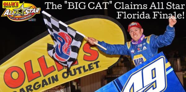 The "Big Cat" Earns All Star Florida Finale Victory at Volusia Speedway Park