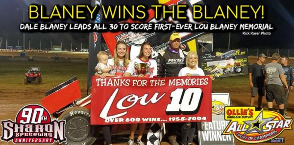 Dale Blaney Scores Emotional Lou Blaney Memorial Victory at Sharon Speedway