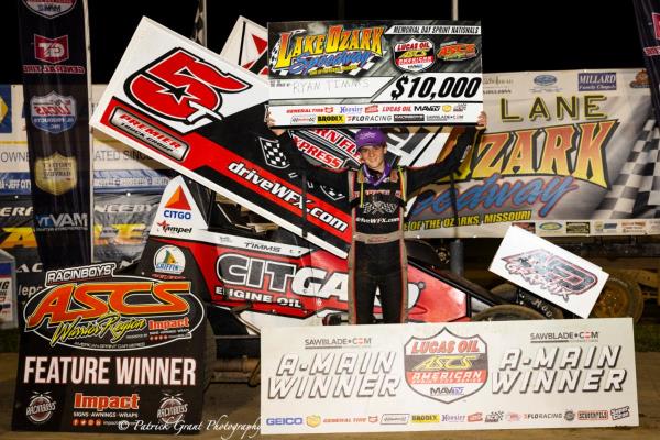 Ryan Timms Makes History with Lucas Oil ASCS at Lake Ozark Speedway