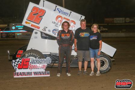 Riley Goodno picked up his first career 410 win on Friday at Jacksonville (Brendan Bauman Photo)