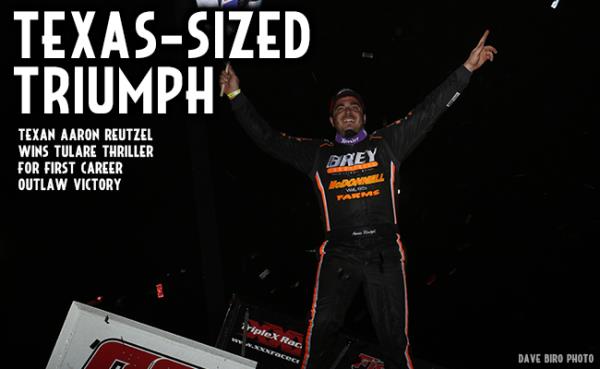 Reutzel Earns First Outlaw Win in Thunderbowl Thriller