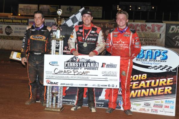 Chad Boat Paints it Black in BAPS PA Midget Week Closer