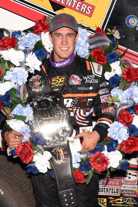 Carson Macedo won the Ultimate ASCS Challenge Tuesday in Osky (Paul Arch Photo)