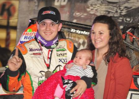 Brady with Xia Xianna and their daughter Levany in Victory Lane at Ocala (Paul Gretzinger Photos) 