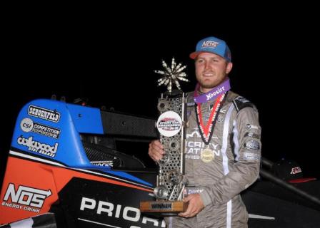 Tyler Courtney  won Night #1 at the Kokomo Smackdown Thursday night (Travis Branch Photo)