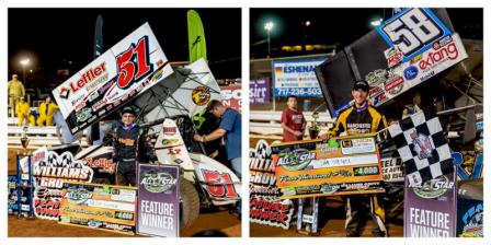 Freddie Rahmer and Jim Siegel won All Star Twin 20's at Williams Grove Friday (Jason Brown Motorsports Photography)