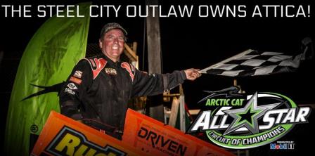 Tim Shaffer won Friday's All Star stop at Attica (Trent Gower Photo)