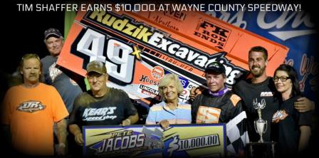 Tim Shaffer won the Pete Jacobs Memorial at Wayne County Saturday (Jason Brown Motorsports Photo)