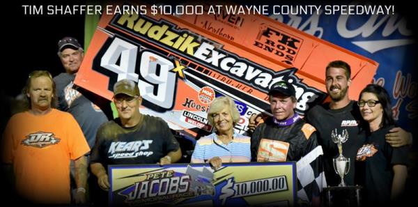 Tim Shaffer Earns Pete Jacobs Memorial Title Worth $10,000 at Wayne County Speedway