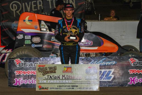 Jason McDougal Wins First with Late Race Pass of Roomie at I-55