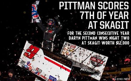 Daryn Pittman won the finale at Skagit Saturday (Lisa Dynes Photo)