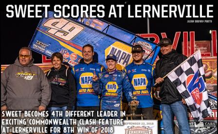 Brad Sweet won the Commonwealth Clash Saturday at Lernerville (Jason Brown Photo)