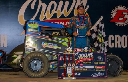 Tyler Courtney won the midget event at Eldora's Four Crown Saturday (Ryan Sellers Photo)