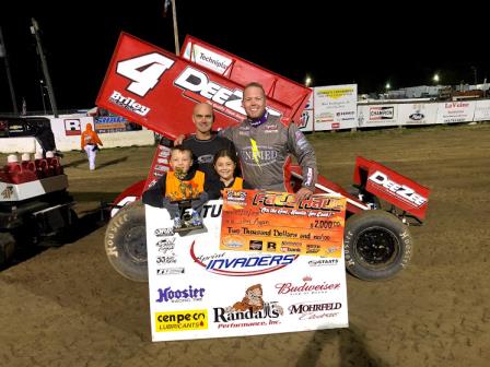 Jon Agan won the Sprint Invaders "Fall Haul" opener at 34 Raceway Friday