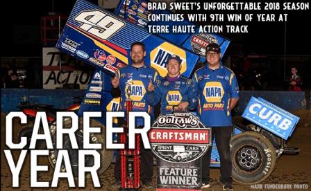 Brad Sweet won the WoO stop at Terre Haute Saturday (Mark Funderburk Racing Photo)