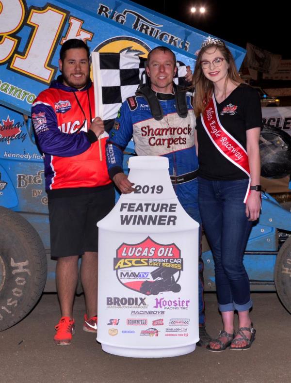 Thomas Kennedy Wins With Last Lap Pass at Eagle Raceway with the Lucas Oil ASCS