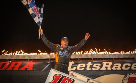 Donny Schatz notched his second WoO win of the season Friday at Eldora (Dave Biro - DB3 Imaging)