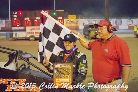 Brady in Victory Lane at Tulare (Collin Markle Photography) 
