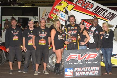 Photo: Brian and the team in Victory Lane at Huset’s (Rob Kocak Photo)