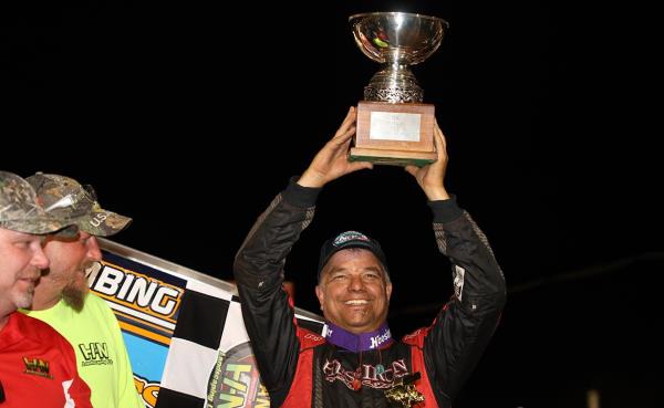 Lance Dewease Out Duels Donny Schatz for the Morgan Cup at Williams Grove Speedway