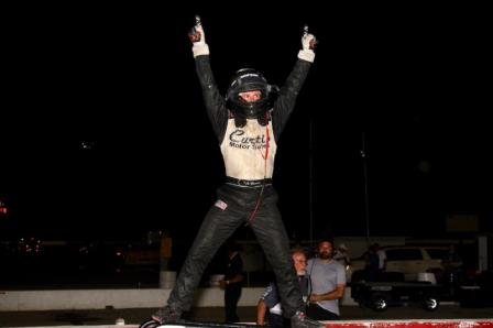 Friday's "Dave Steele Carb Night Classic" victory was the first of Kyle Hamilton's USAC Silver Crown career. (David Nearpass Photo)