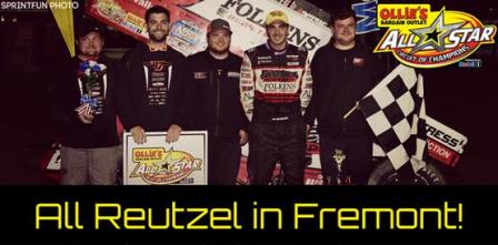 Aaron Reutzel was victorious for the second time last weekend with the All Stars at Fremont Sunday (Sprintfun Photo) (Highlight Video SpeedShiftTv.com)