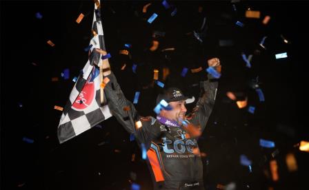 Donny Schatz won Friday's WoO opener in Nashville (Dave Biro - DB3 Imaging) (Highlight Video from Dirtvision.com)