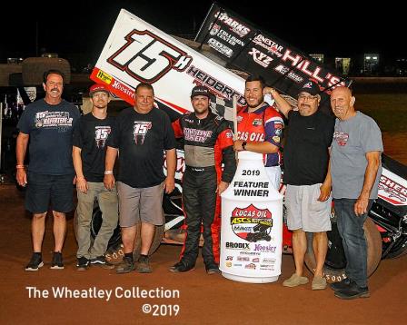 Sam Hafertepe Jr. took the ASCS stop at Lawton Wednesday (Lonnie Wheatley Photo) (Video Higlights from Racinboys.com)