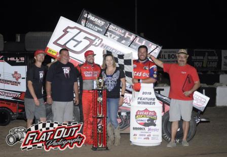 Sam Hafertepe Jr. took the finale and the ASCS Speedweek title with his win Saturday in Salina (Mike Pfeifer Photo) (Video Higlights from Racinboys.com)