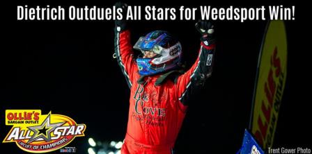 Danny Dietrich won the All Star stop at Weedsport Sunday (Trent Gower Photo) (Highlight Video from SpeedShiftTV.com)