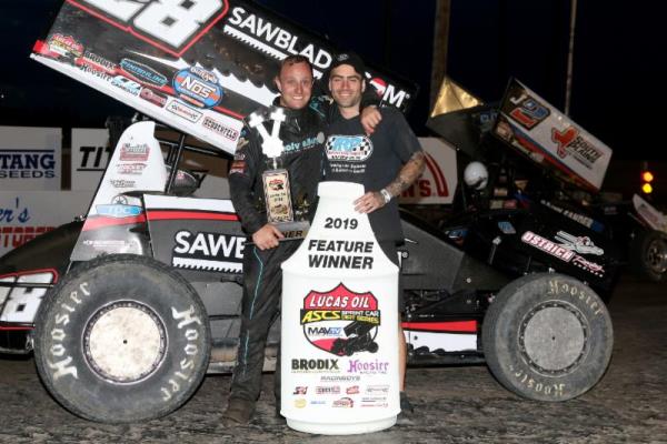 Scott Bogucki Masters Brown County Speedway with the Lucas Oil American Sprint Car Series