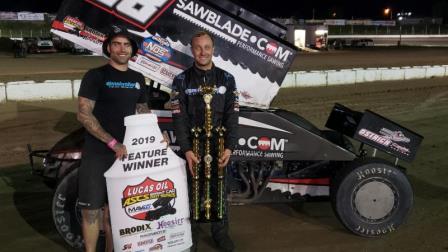 Scott Bogucki won for the second night in a row with ASCS, this time at Black Hills Speedway Saturday (ASCS Photo) (Highlight Video from RacinBoys.com)