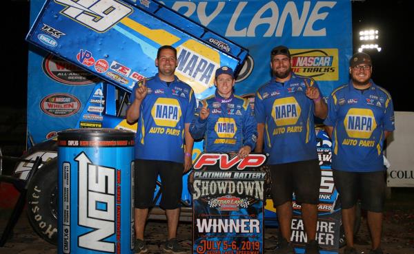 Round Two Redemption: Brad Sweet Takes Back-up Car to Victory Lane at Cedar Lake Speedway