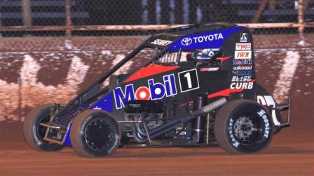 Logan Seavey captured his second USAC NOS Energy Drink National Midget victory of the season in "Tuesday Night Thunder" at Red Dirt Raceway. (Richard Bales Photo) (Highlight Video from FloRacing.com)