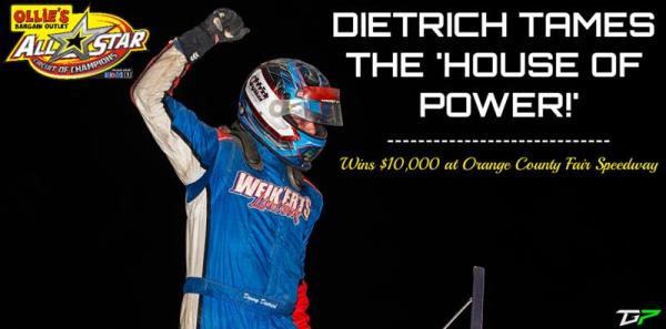 Danny Dietrich Scores $10,000 During All Star Visit to Orange County Fair Speedway