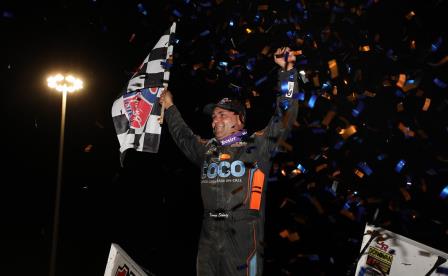 Donny Schatz won with the WoO at Wilmot Saturday (Dave Biro - DB3 Imaging) (Video Highlight from DirtVision.com)
