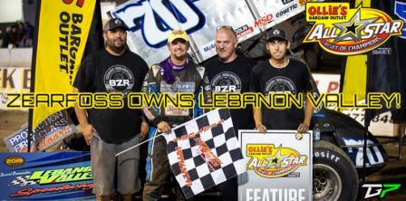 Brock Zearfoss won with the All Stars at Lebanon Valley Sunday (Trent Gower Photo) (Highlight Video from SpeedShiftTV.com)