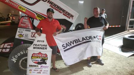 Sam Hafertepe won the ASCS opener in Billings Friday night (ASCS Photo) (Racing Highlights from Racinboys.com)