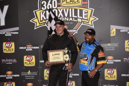 Ryan Giles won Night #1 of the Knoxville 360 Nationals (Paul Arch Photo) (Video Highlight from DirtVision.com)