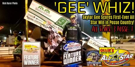 Skylar Gee picked up his first All Star victory Saturday at Lincoln Speedway (Rick Rarer Photo) (Video Highlight from SpeedShiftTV.com)