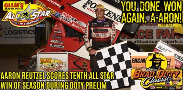 Aaron Reutzel Uses Late Race Restart to Steal Brady Doty Classic Opener at Attica Raceway Park, Reclaims All Star Point Lead