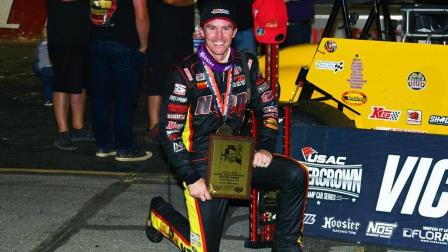 Kody Swanson captured his second career Rich Vogler Classic victory Saturday night at Lucas Oil Raceway in Brownsburg, Indiana (David Nearpass Photo) (Video Highlight from FloRacing.com)