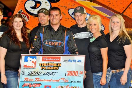 Brad in Victory Lane at Eagle Raceway (Doug Johnson Photo)