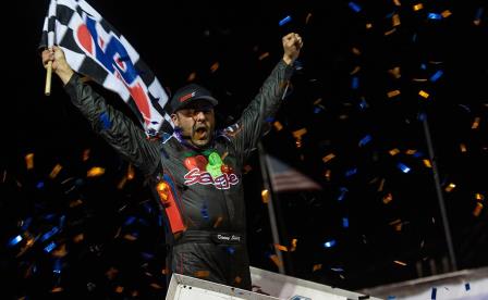 Donny Schatz won Friday's WoO opener at Volusia (Trent Gower Photo) (Video Highlights from DirtVision.com)