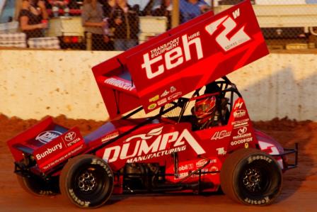 Kerry Madsen won the first ever WSS appearance at Esperance Speedway Friday (Graham Gath Photo) (Video Highlights from SpeedShiftTV.com)