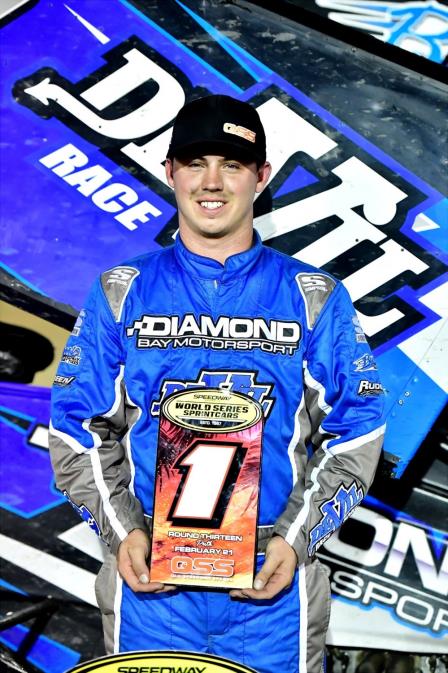 Cory Eliason won Friday's WSS prelim in Perth (Perth Motorplex Photo) (Video from SpeedShiftTV.com)