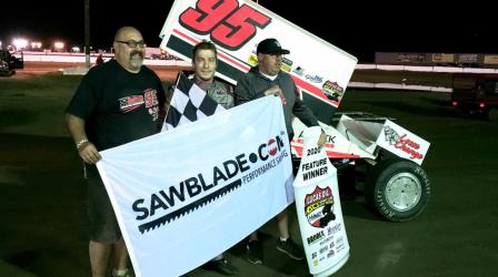 Matt Covington won the ASCS opener at Canyon Speedway Park (ASCS Photo) (Video Highlights from Racinboys.com)