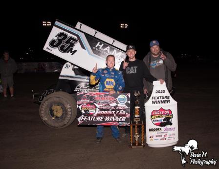 Brad Sweet won with the ASCS series Friday at Merced (Devin Mayo Photo) (Video Highlights from Racinboys.com)