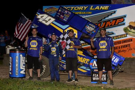 Brad Sweet swept the WoO weekend at Beaver Dam (Mark Funderburk Racing Photo) (Video Highlights from Dirtvision.com)