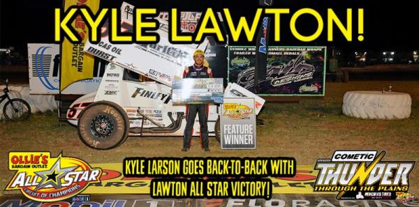 Kyle Larson Earns Second Consecutive All Star Victory with Win at Lawton Speedway